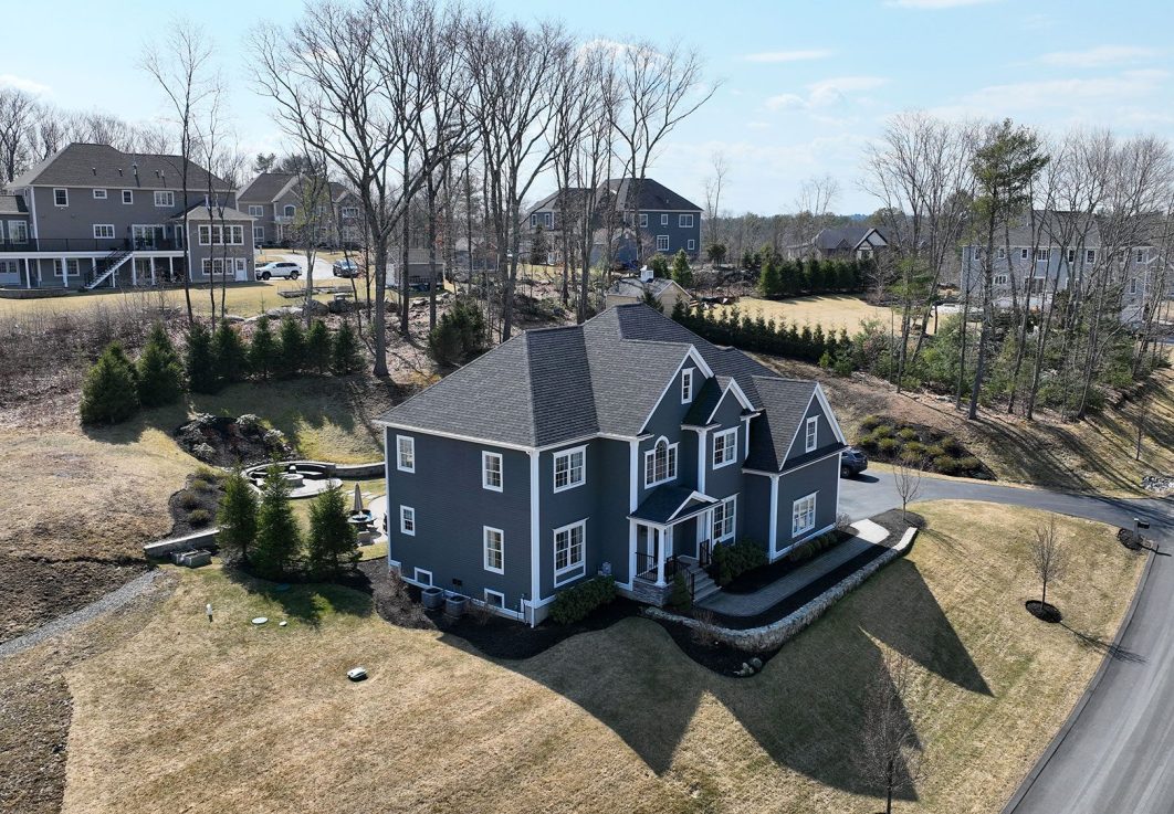 Aerial view of residential home on East street in Middleton