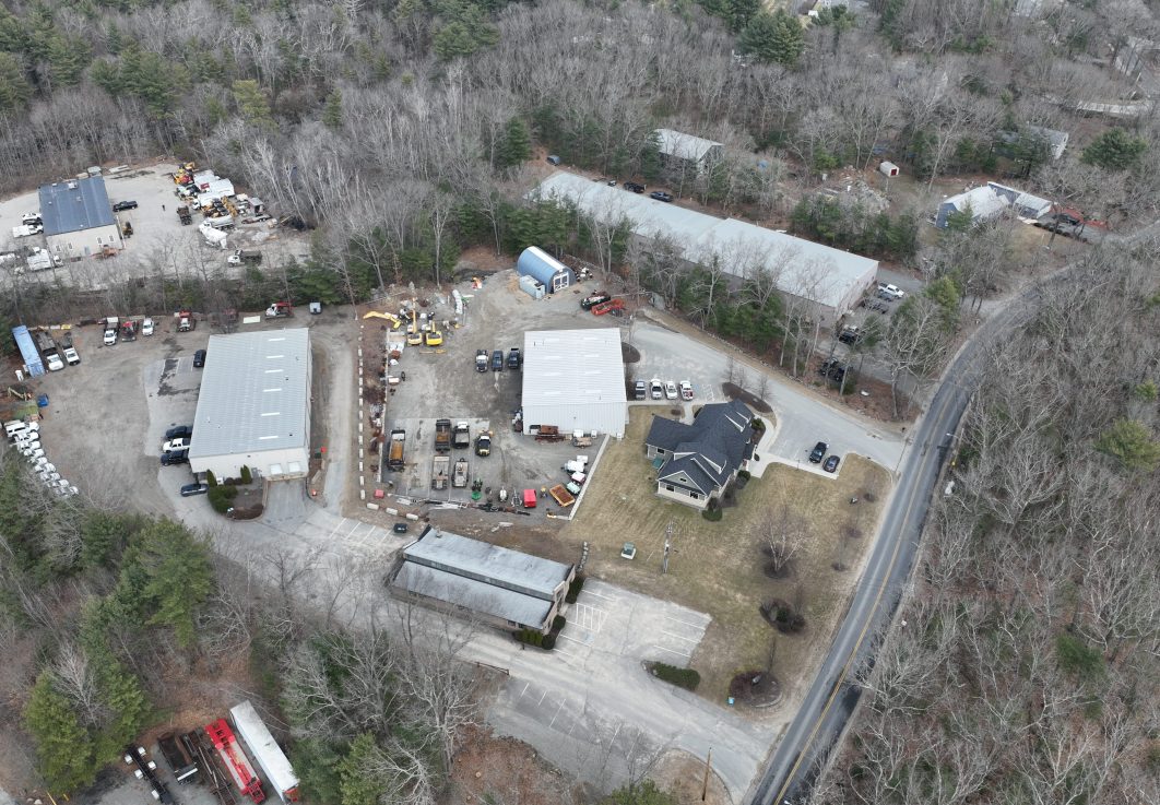 Aerial view of Compound for Commonwealth of Massachusetts Mosquito Control, T Ford Co. Inc., and T Ford LLC